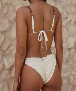 Zigzag cream one piece